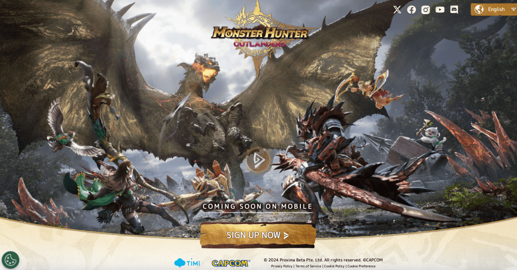 Tencent’s mobile game Monster Hunter: Outlanders opens pre-registration