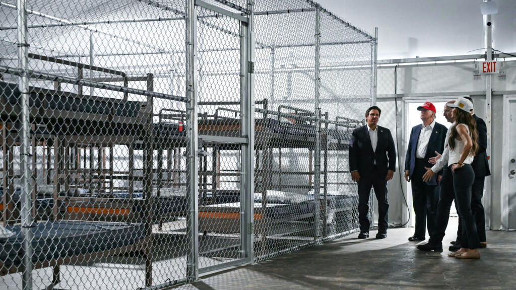 Trump visits 'Alligator Alcatraz’ detention facility, warns migrants against escape plans