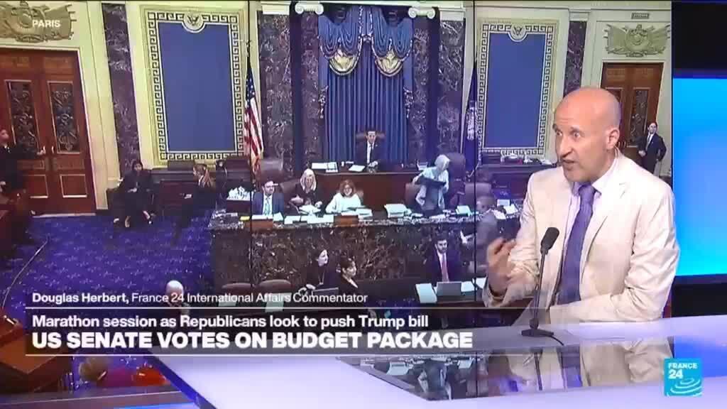 US Senate push to pass Trump's unpopular spending bill enters second day
